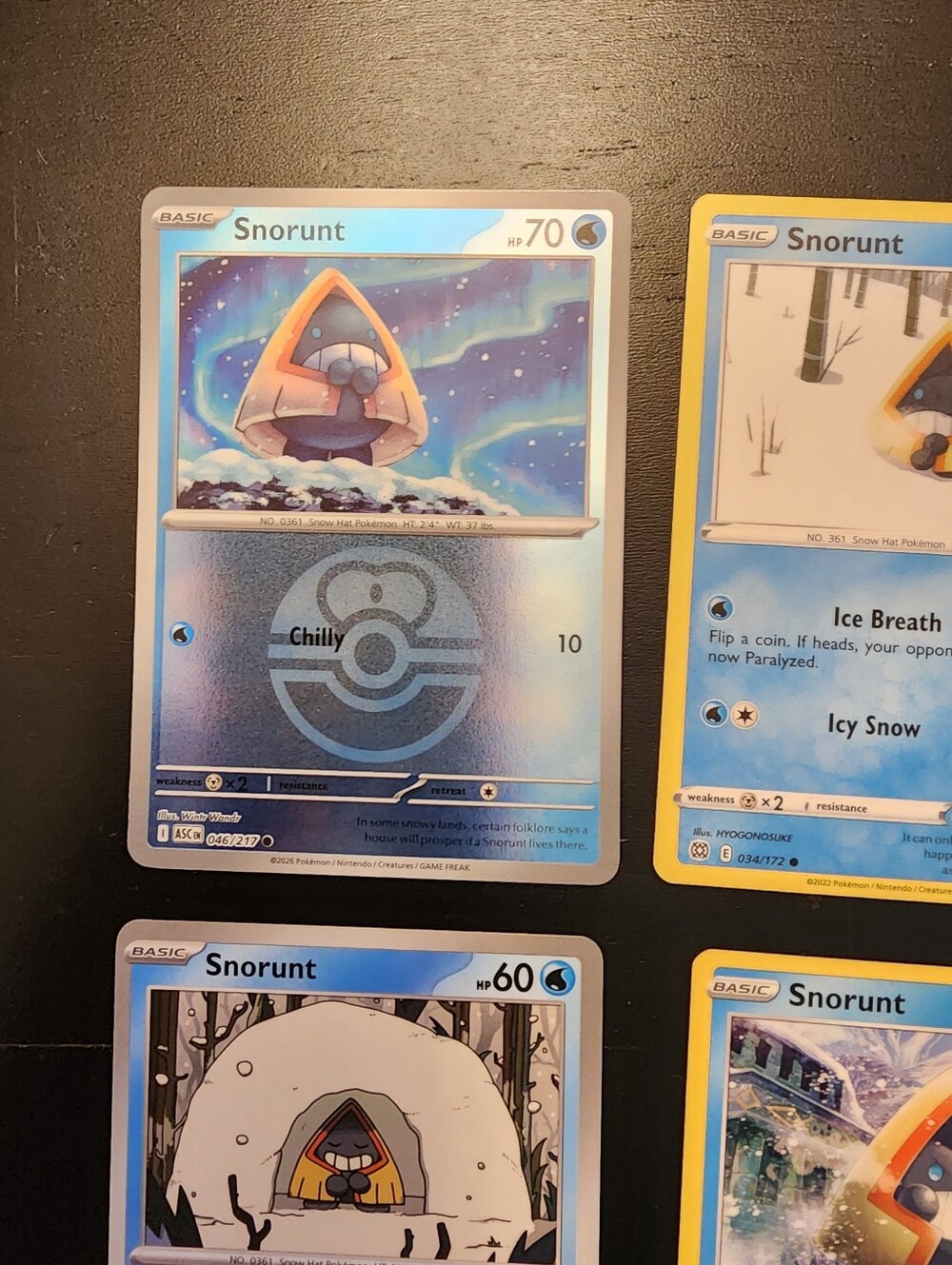 Snorunt Pokémon Card Lot – 4 Different Cards - Picture 2 of 4